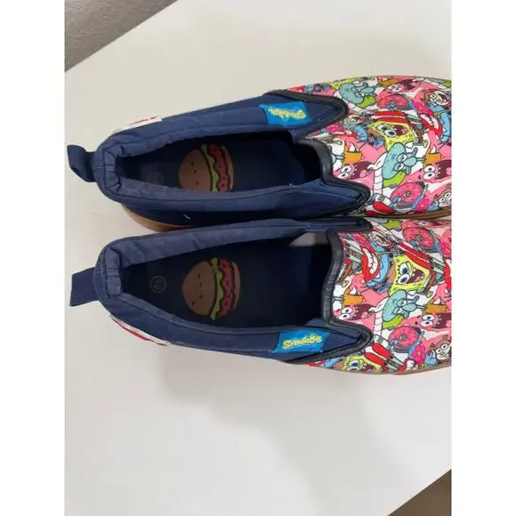 SpongeBob Krusty Krab Ground Up Slip-On Canvas Shoes - 8.5 - Picture 3 of 10